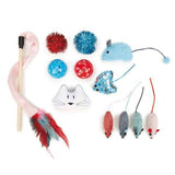 Cat is Good Pounce on It 12-Piece Gift Pack-rattle, catnip mice, balls, CAT Toys