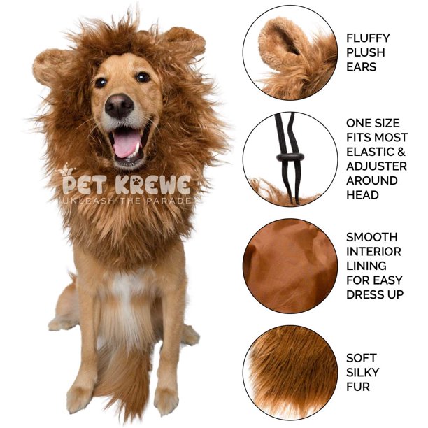 Pet Krewe Dog Lion Mane Halloween Costume Lion Mane for Large and Smal | Pets With Panache Pet Krewe Dog Lion Mane Halloween Costume Lion Mane for Large and Smal | Pets With Panache