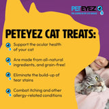 Pet Eyez-CAT Tear Stain Remover Vitamin Eye Treats for CATS - Chicken, Lamb, White Fish or Beef Flavor 1 oz.