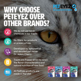 Pet Eyez-CAT Tear Stain Remover Vitamin Eye Treats for CATS - Chicken, Lamb, White Fish or Beef Flavor 1 oz.