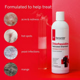 SensoVet Chlorhexidine 4% Max Strength Shampoo Medicated Shampoo for Dogs & Cats