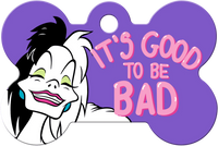 Disney Villains Cruella Large Bone Dog Name ID Tags with Free engraving - Large Bone Shape