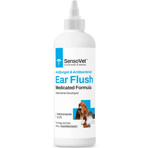 SensoVet Ear Infection Treatment for Dogs & Cats, Antifungal Ear Flush 8 oz.