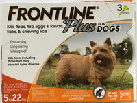 Frontline Plus for Small Dogs 5-22 lbs. - 3 Pack