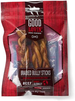 Good Lovin' Braided Beef Bully Stick Dog Chew Treats, 2.4 oz., Count of 3