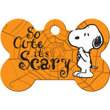 Snoopy Cute Scary Large Bone Dog Name ID Tags with Free engraving - Large Bone Shape