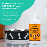 WILD ALASKAN SALMON OIL for Dogs with Omega-3 and Omega-6 Fatty Acids 16 oz.