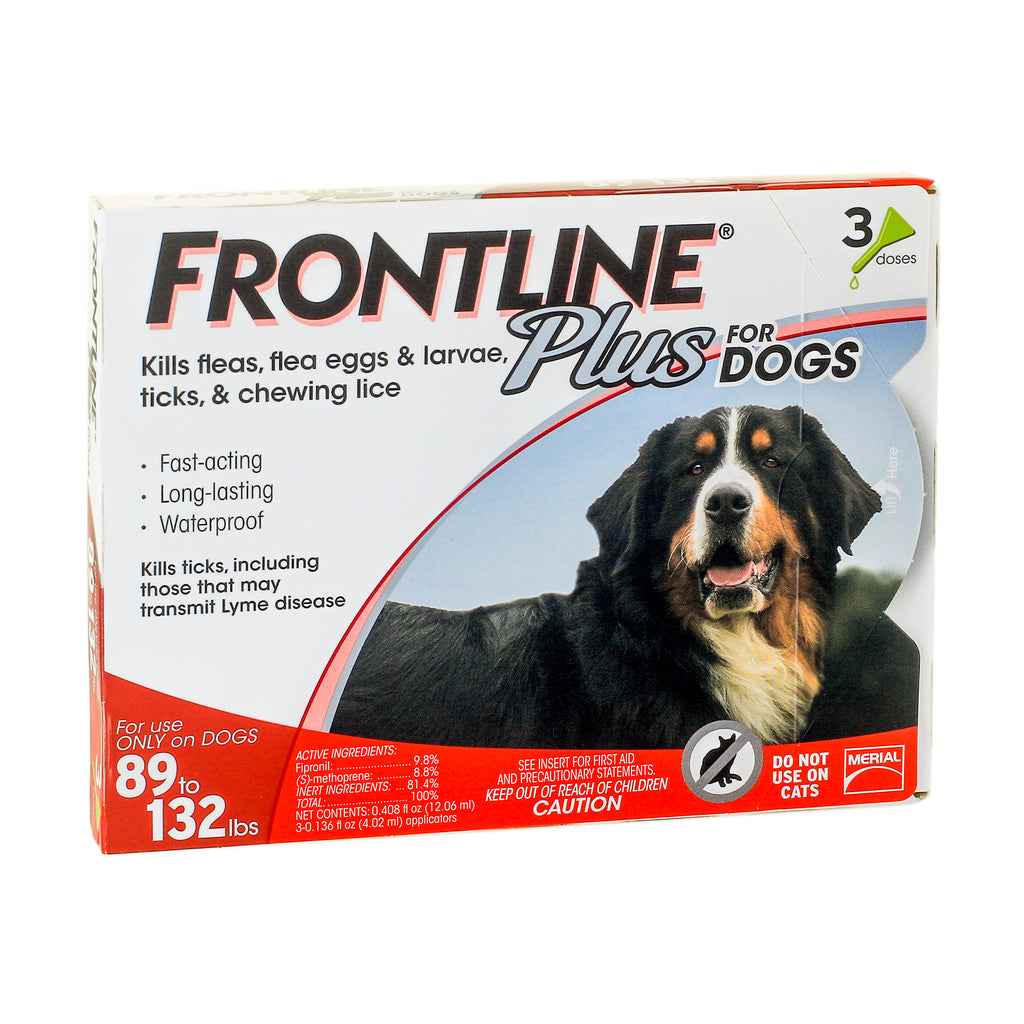 Frontline Plus for Extra Large Dogs 89-132 lbs. - 3 Pack