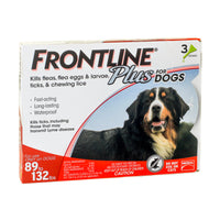 Frontline Plus for Extra Large Dogs 89-132 lbs. - 3 Pack