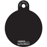 Minion Multi-Print Grey Circle Pet ID Tag Dog Name ID Tag with Free Engraving