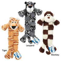 Grriggles Safari Squeaktaculars Dog Toys Tigers, Monkeys, Leopards Plush Toys