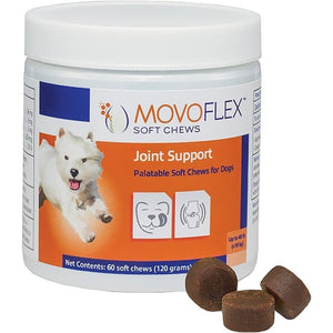 MovoFlex Hip and Joint Support Soft Chews for Small Dogs up to  40 lbs by Virbac (60 Chews)
