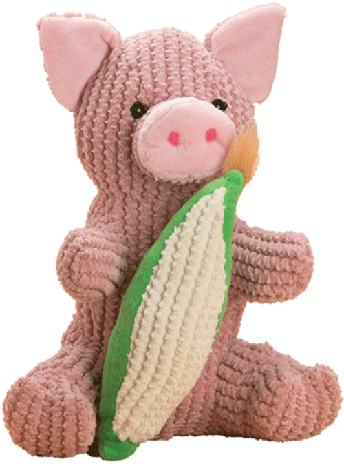 PATCHWORKPET Playful Stuff Maizey the Pig - Stuffed Pig Toy for Dogs