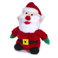 Zanies Plush Holiday Friend Santa Dog Toy, 9